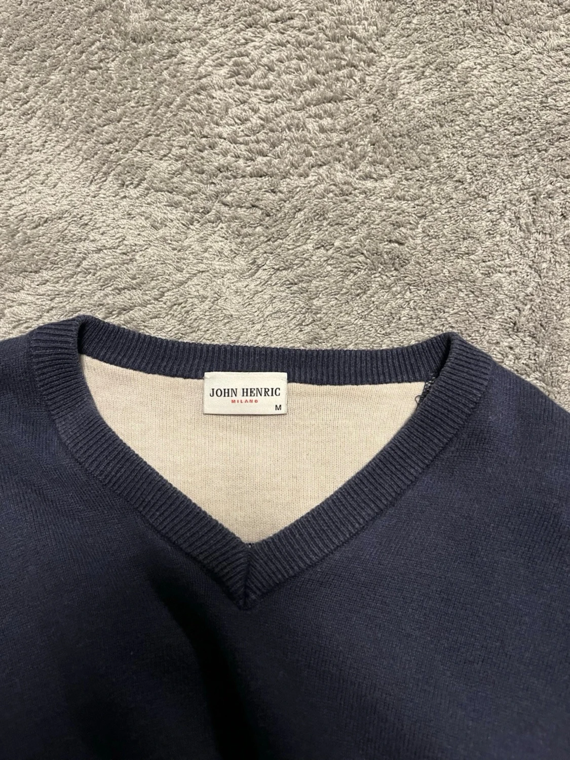 Mörkblå stickad tröja John Henric  - 3