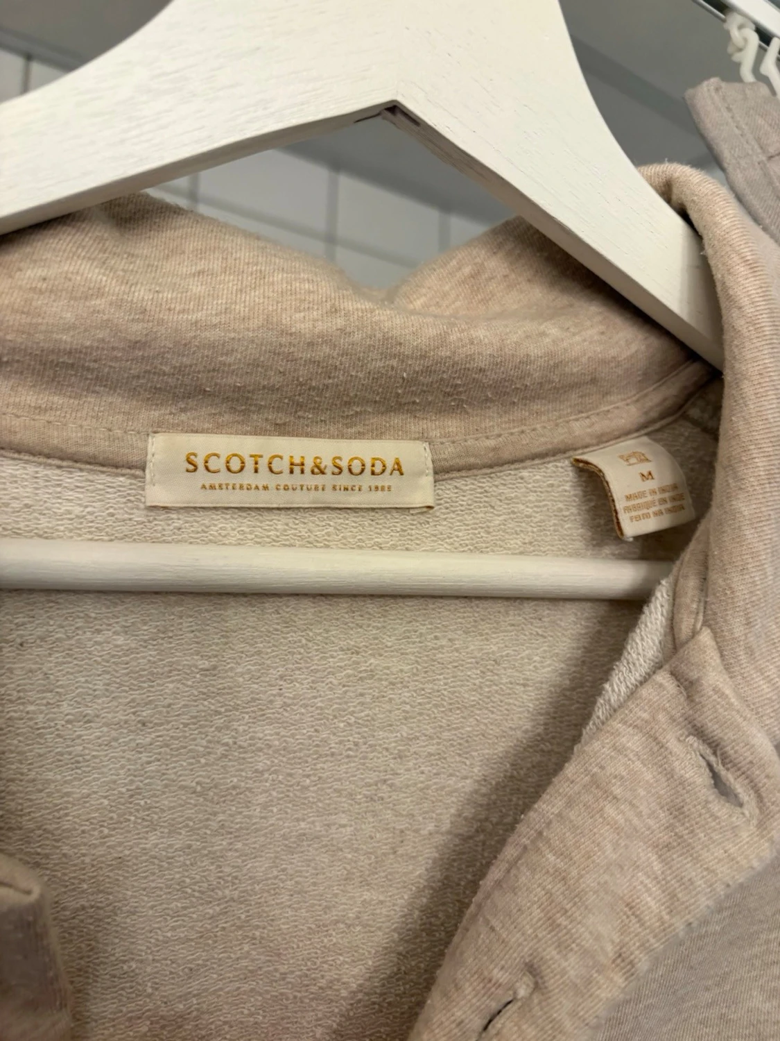 Beige långarmad piké tröja från scotch and soda - 2