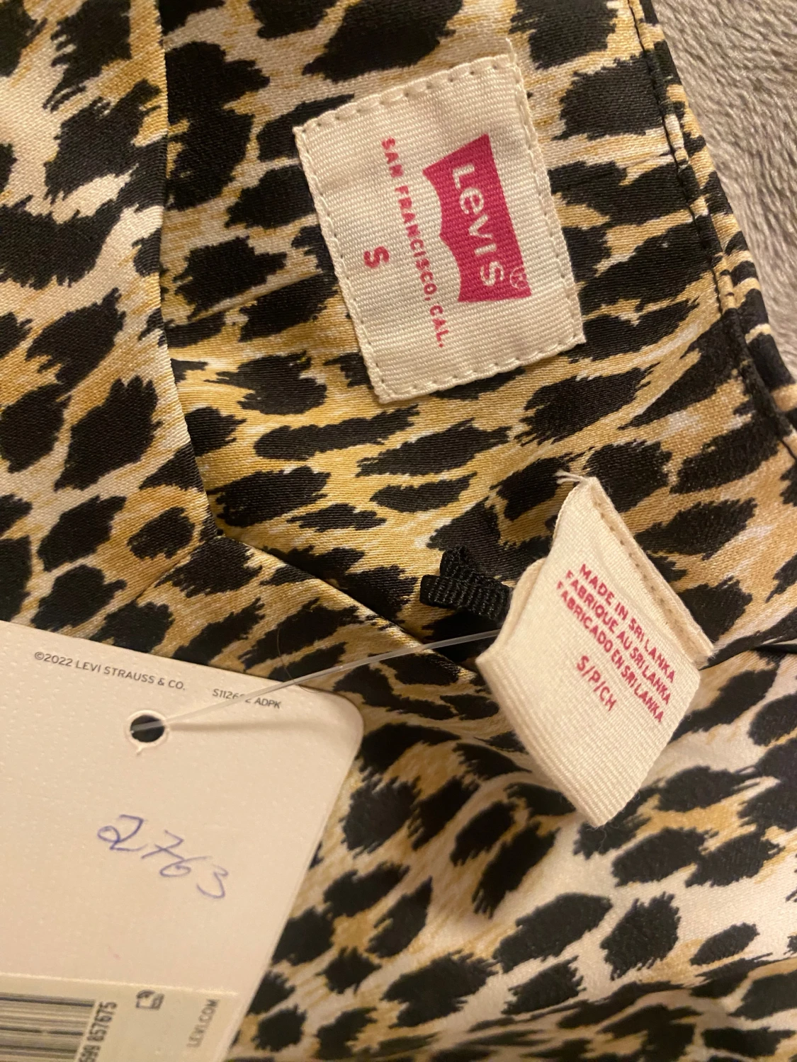 Helt ny Leopardmönstrad långklänning Levi's S - 1