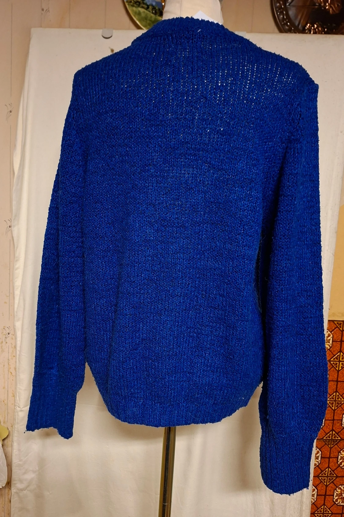 Blå stickad tröja Jacqueline de Yong - 1