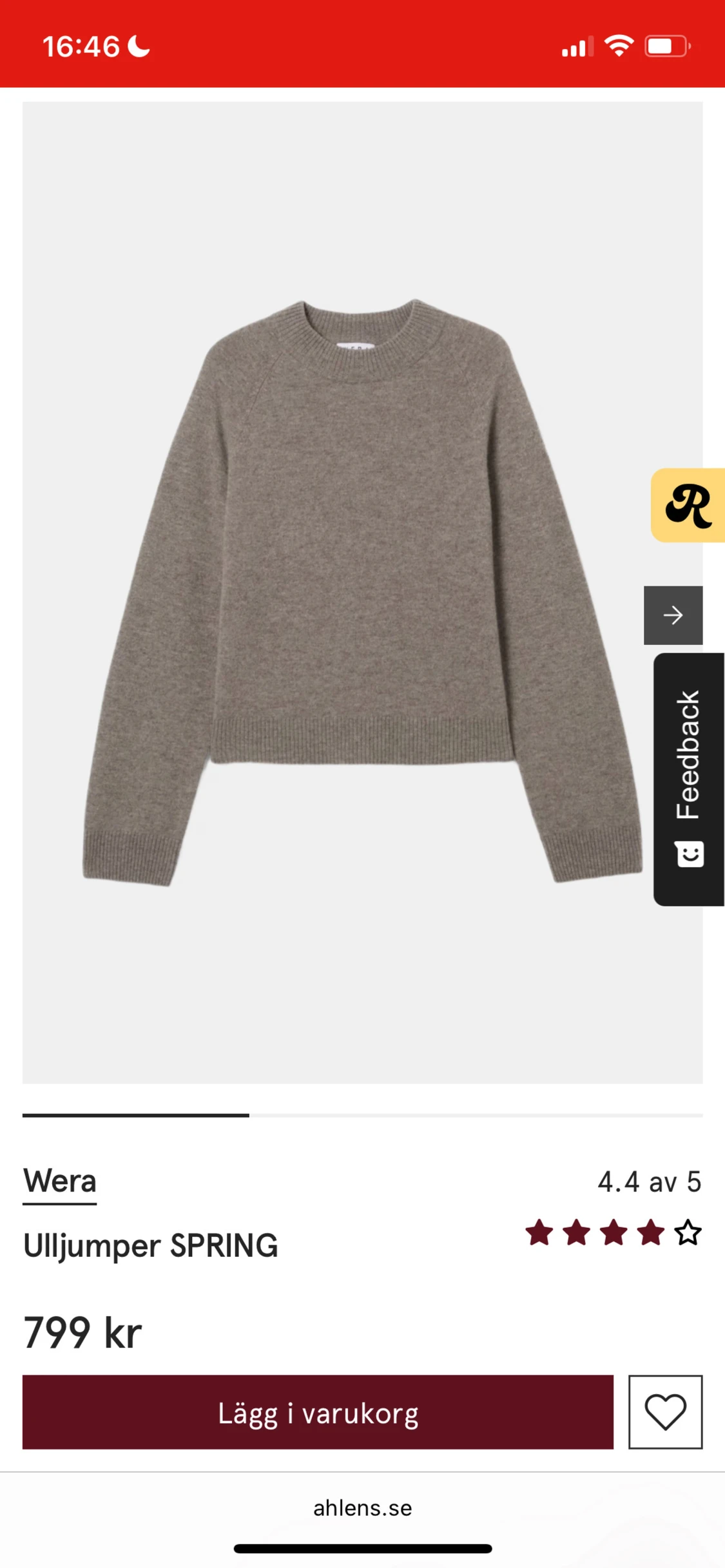 Beige stickad tröja från Wera - 3