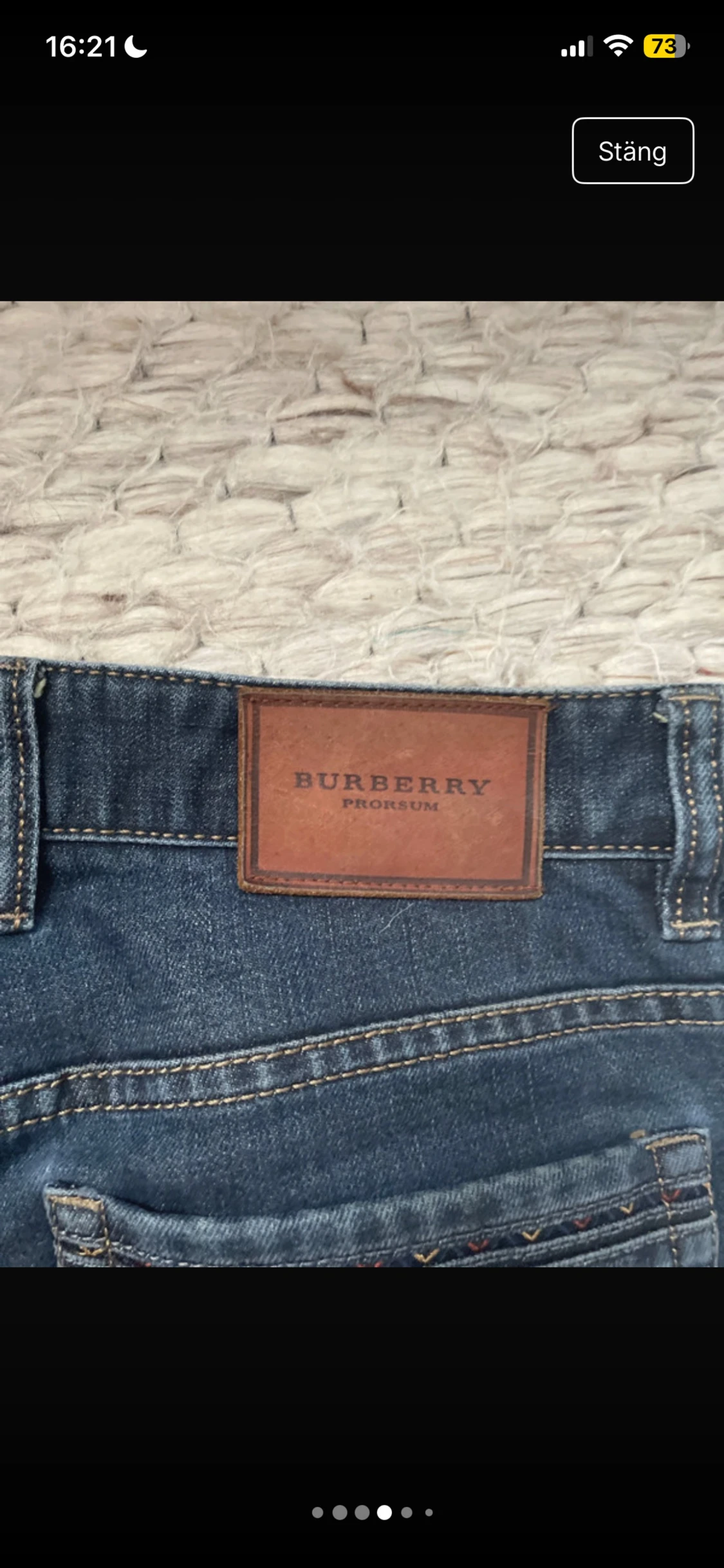Burberry mörkblå jeans straight fit - 4