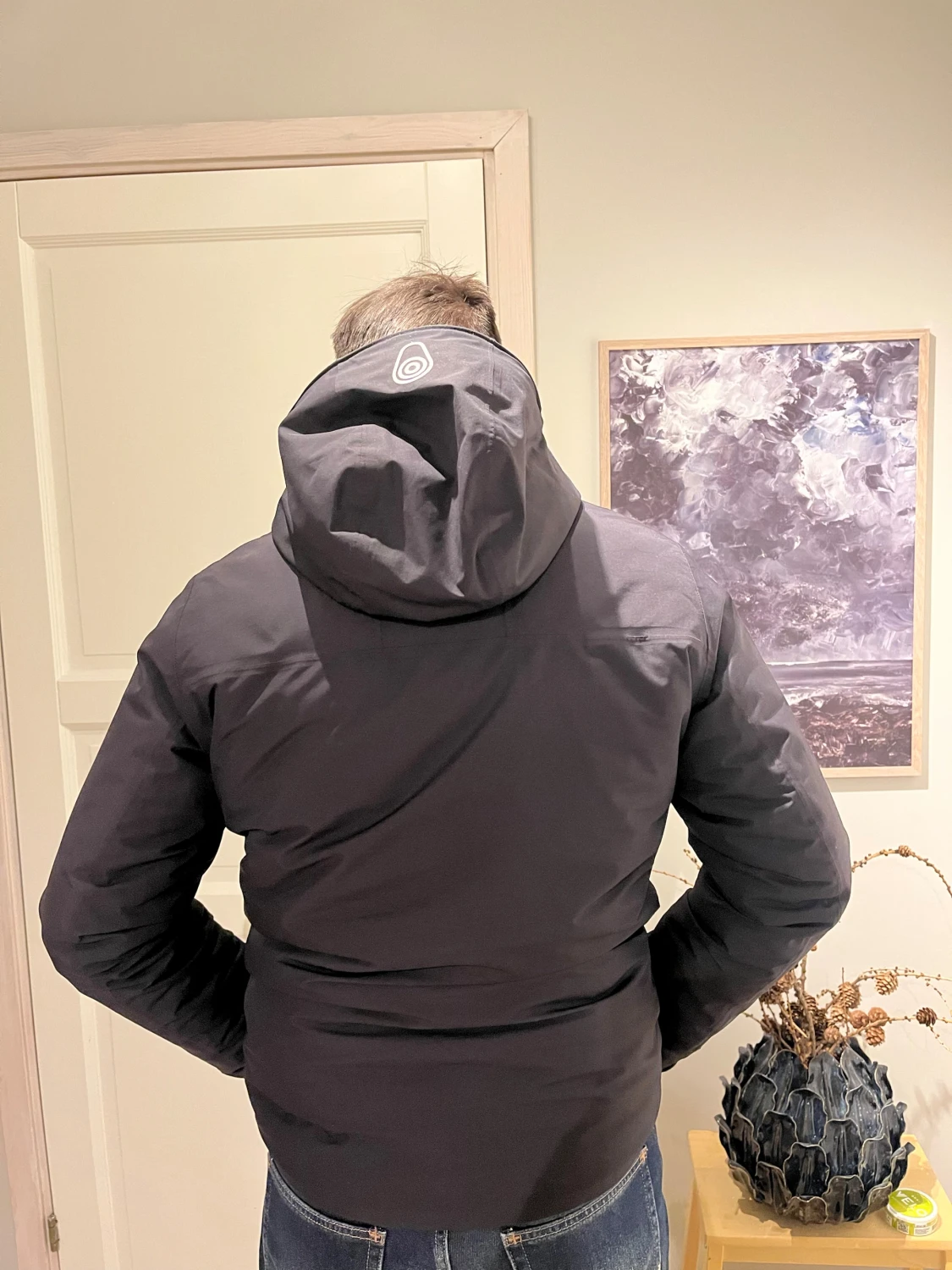 Svart Sail Racing pufferjacka med huva - 4