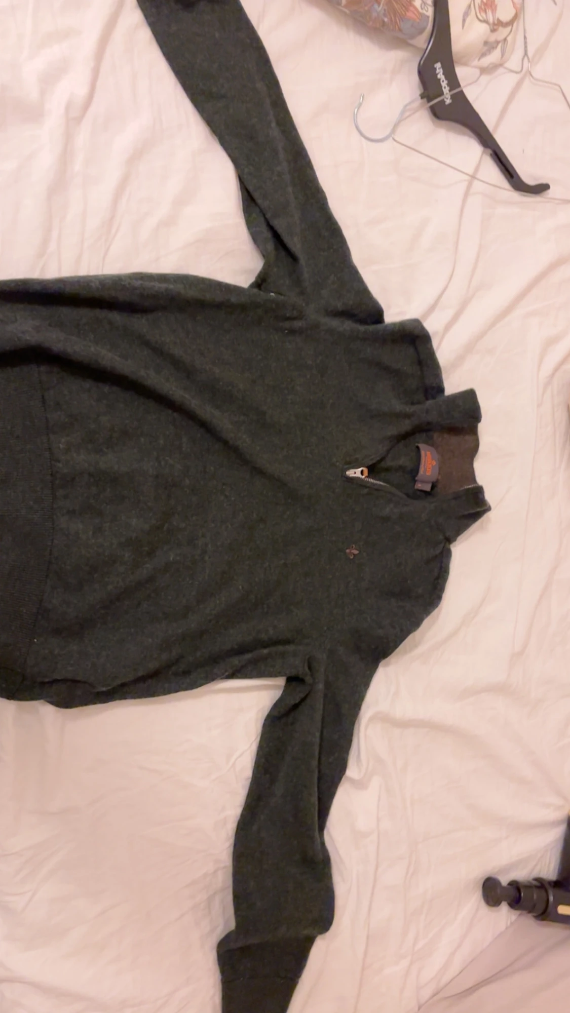 Mörkgrå half zip tröja Morris S