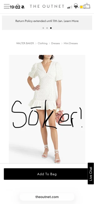 Vit spetsklänning från Walter Baker - Söker denna klänning ! I storlek 36 eller 38!🫶🏻