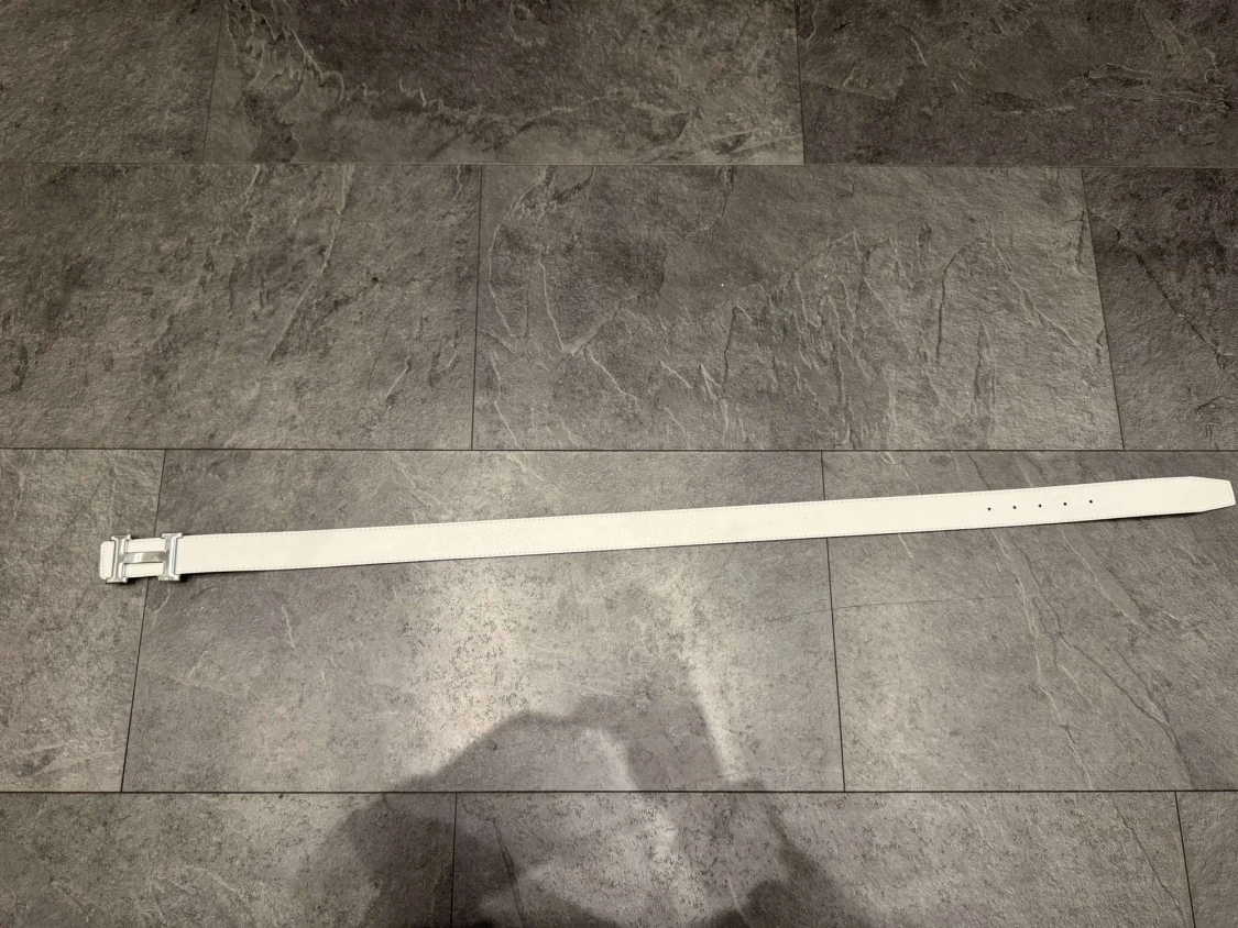 H-ermes vändbart vitt och svart bälte - 2