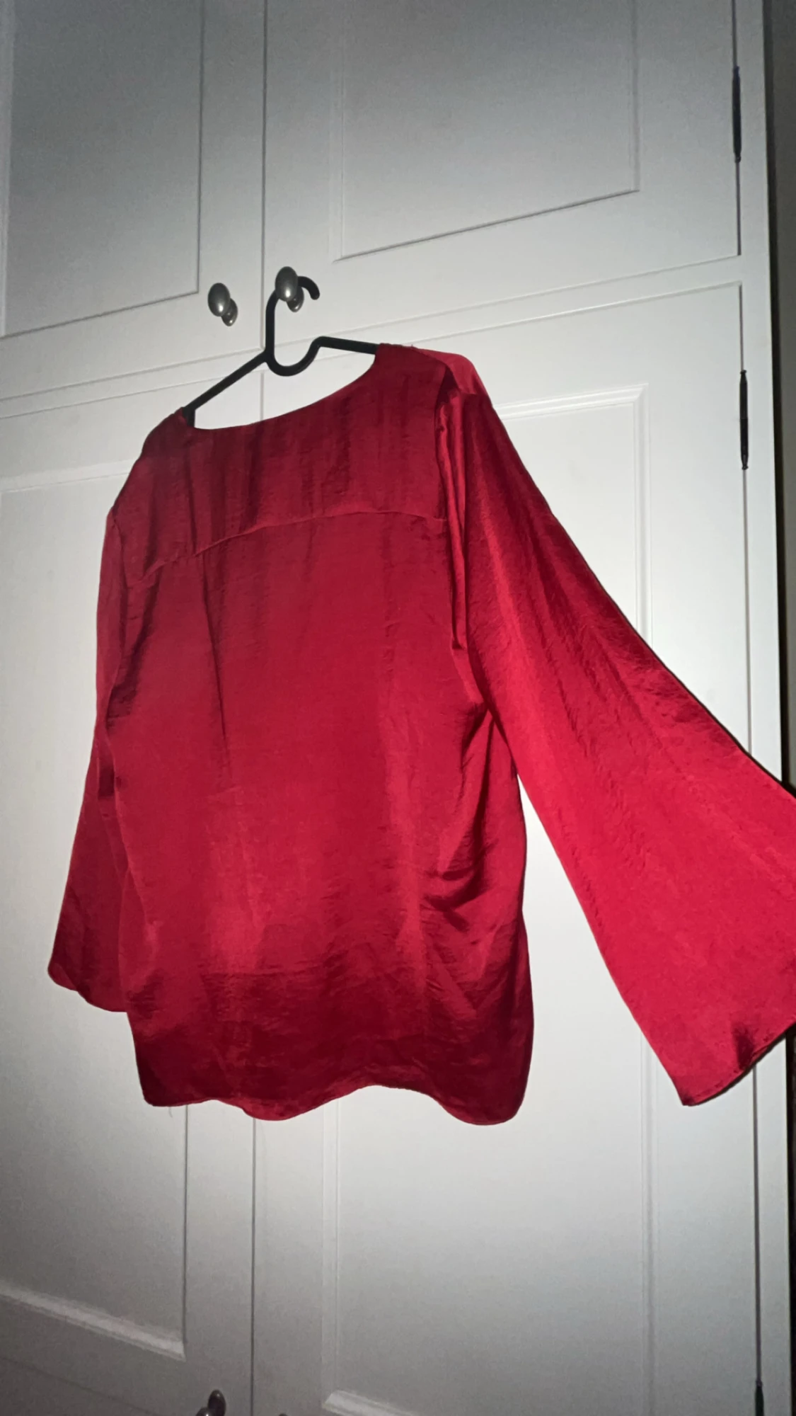 Röd volang blus - 1