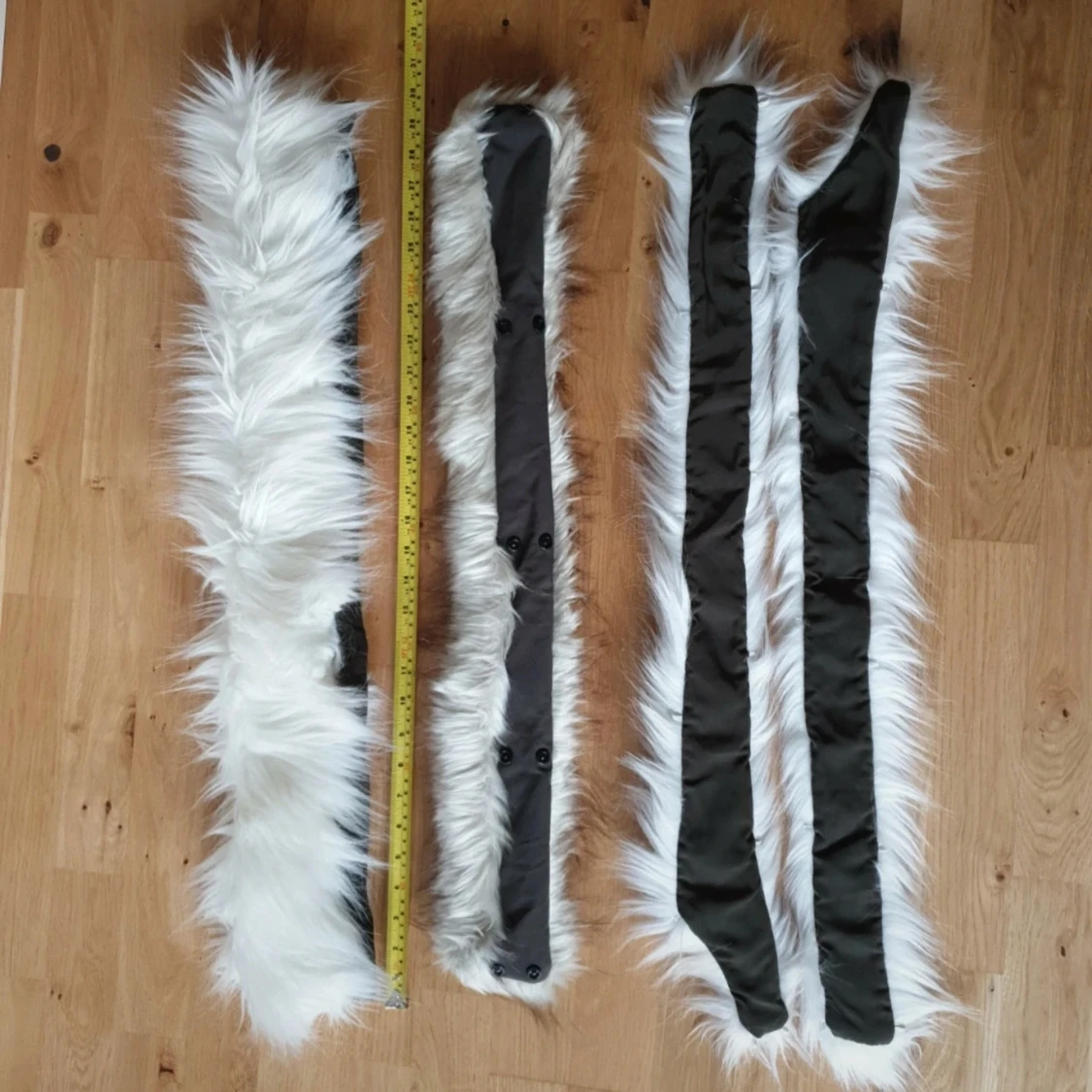 Lång fluffig fuskpäls halsduk/kragar - 1