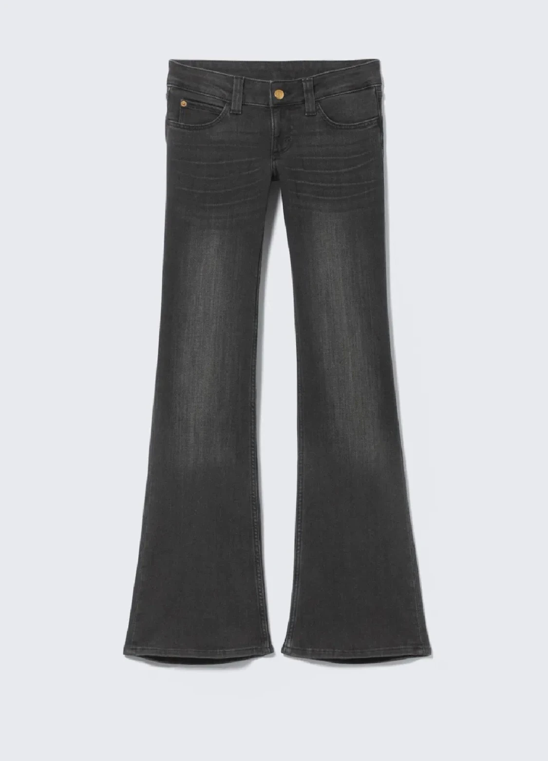 Bootcut svarta jeans med låg midja