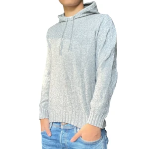 Stickad hoodie från Dressman - Fet grå stickad hoodie. Storlek M men passar S, Väldigt bra skick. Modellen är 173cm, 64kg. Pris kan diskuteras!