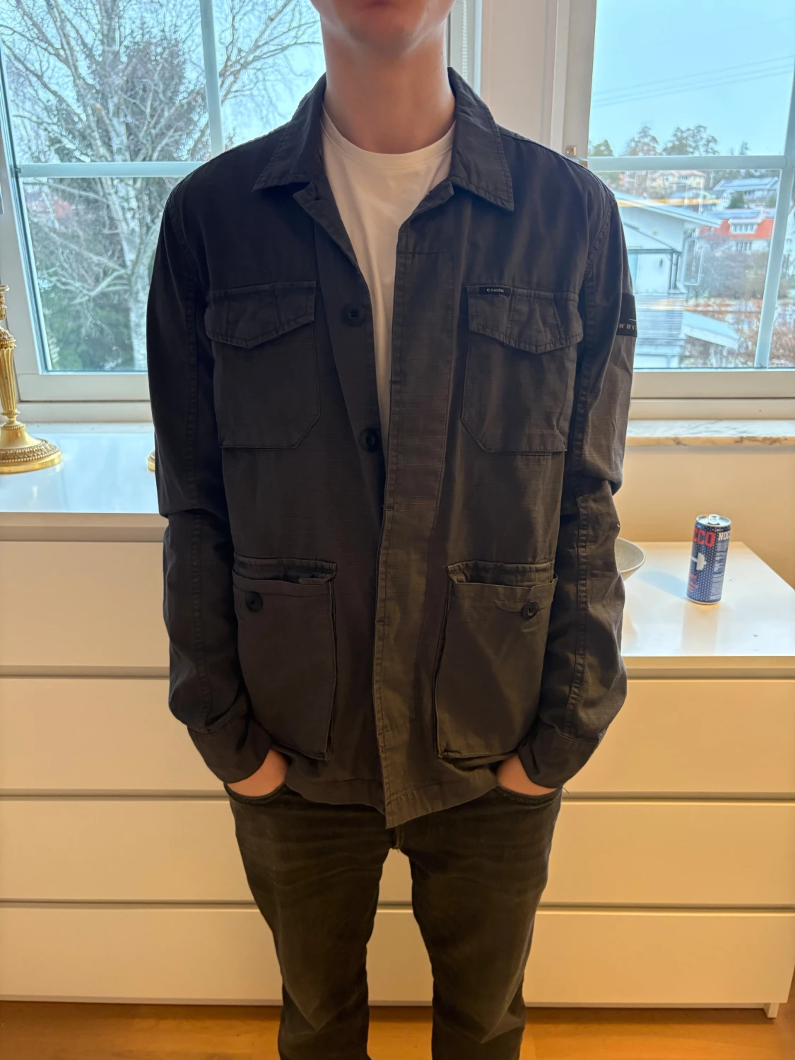 Mörkgrå overshirt från Garcia