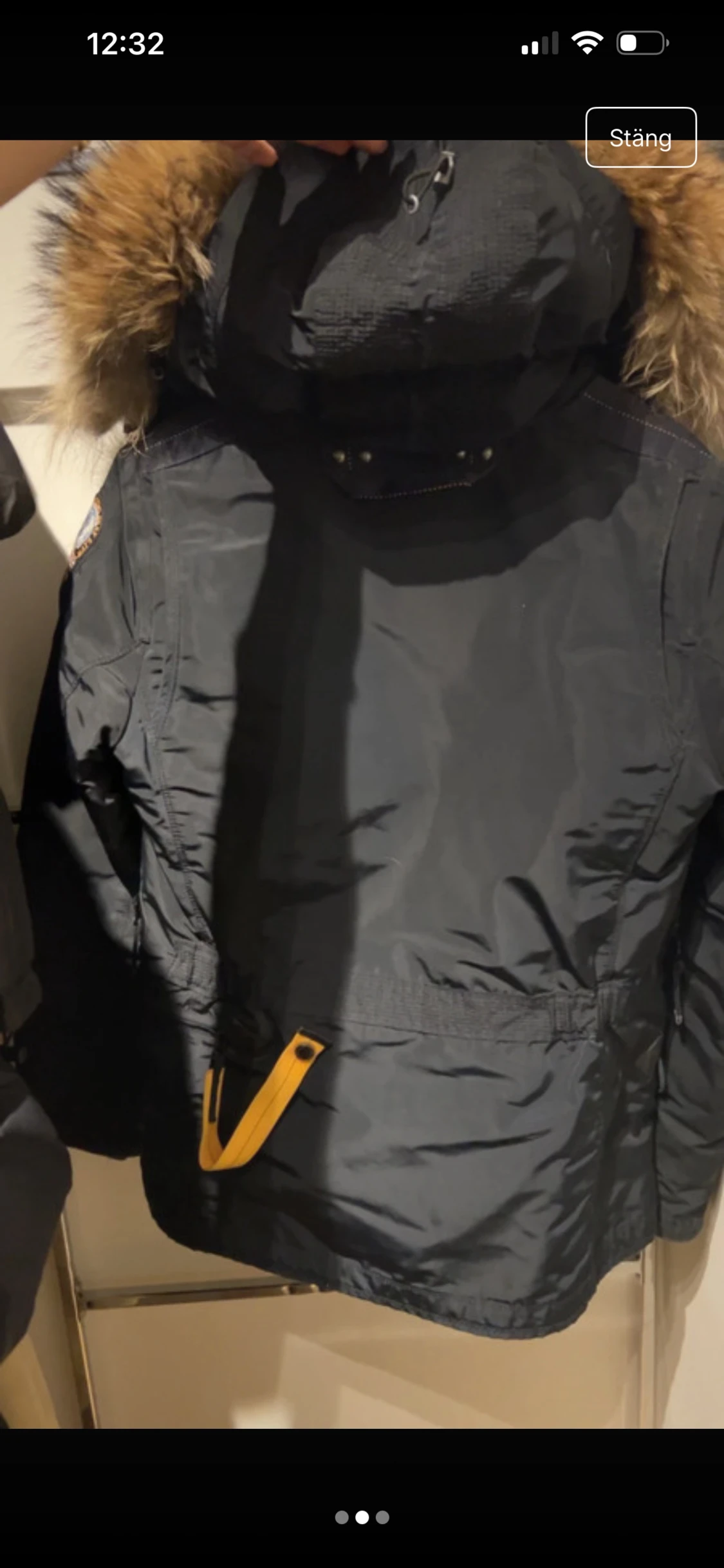 Parajumpers svart parkas med päls M - 1