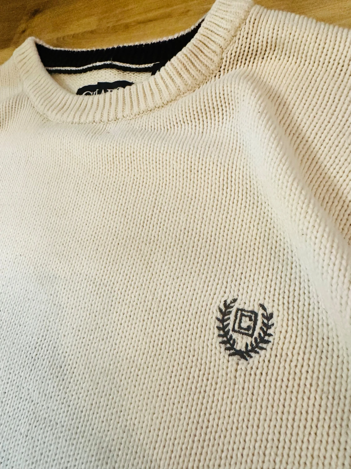 Vit stickad tröja från Chaps - 3