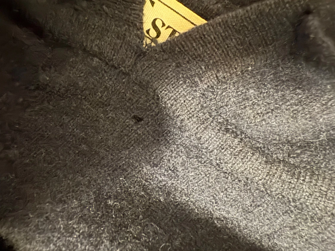 Mörkblå kashmir hoodie - 2