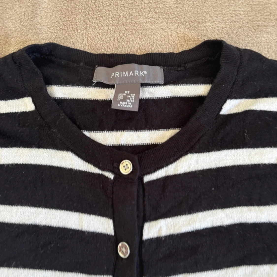 Svartvit randig kofta från Primark XS - 2