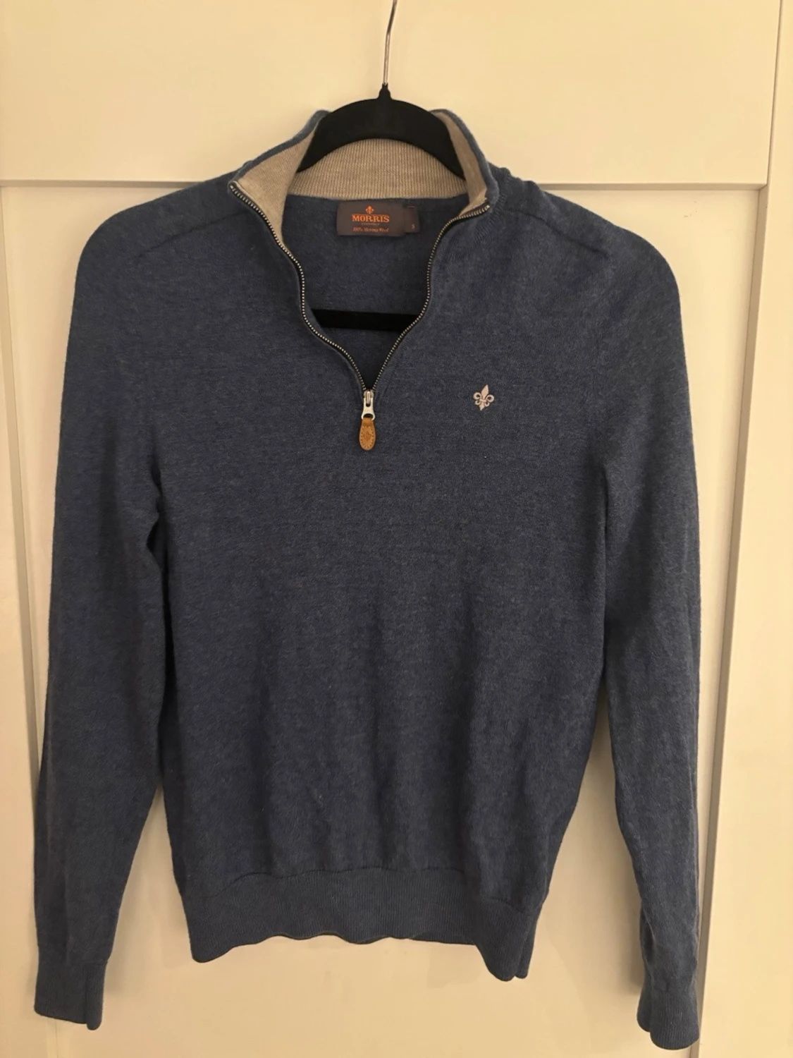 Blå half zip tröja Morris S