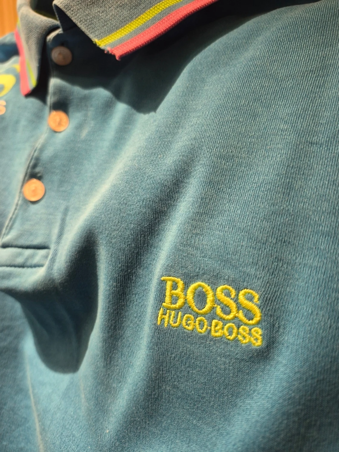 Torkus Blå pikétröja Hugo Boss XXL - 3
