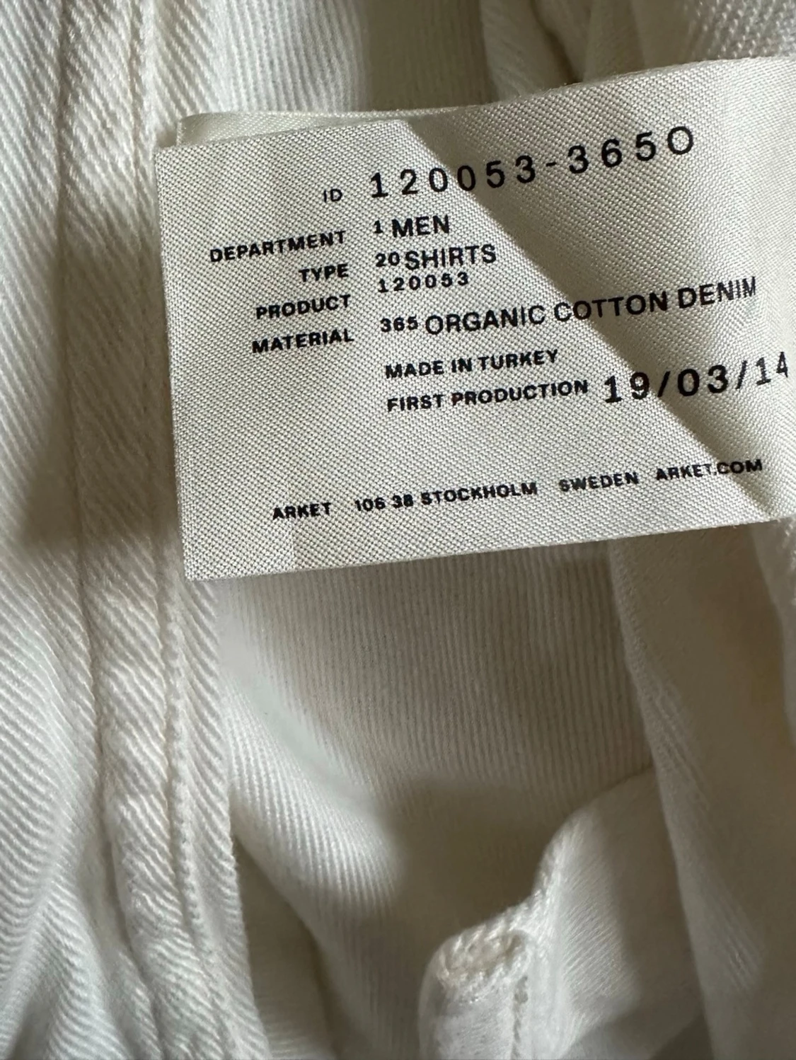 Vit överskjorta i denim från ARKET - 2