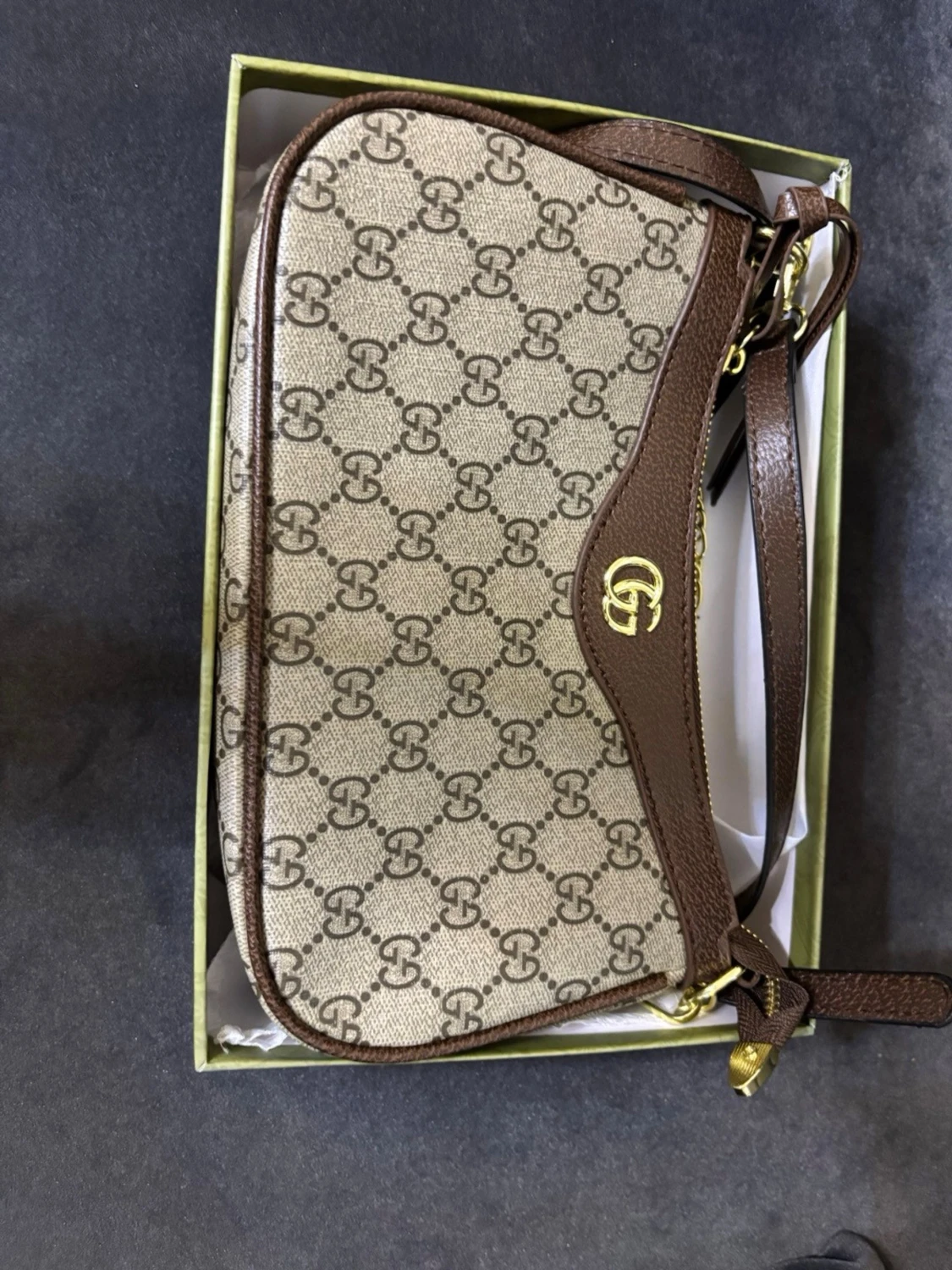 Beige och brun Gucci handväska - 2