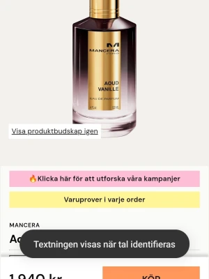 Mancera Aoud Vanille EdP 120ml - Lyxig parfym från Mancera i en elegant cylinderformad flaska med guld- och svartfärgad etikett. Doften heter Aoud Vanille och flaskan rymmer 120 ml Eau de Parfum. Perfekt för dig som gillar exklusiva och varma doftnoter.