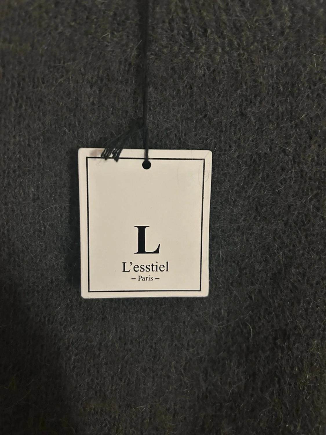 Mörkgrå croppad stickad topp - 4