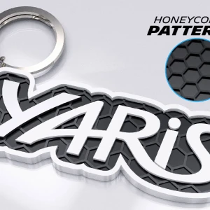 Toyota Yaris nyckelring  - Denna design är våran bästsäljare och levereras självklart med själva ringen