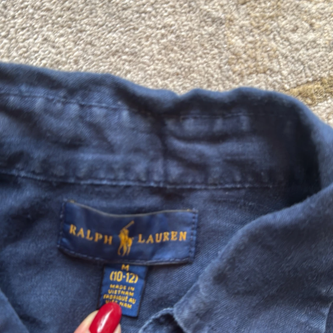 Blå linneskjorta från Ralph Lauren M - 1