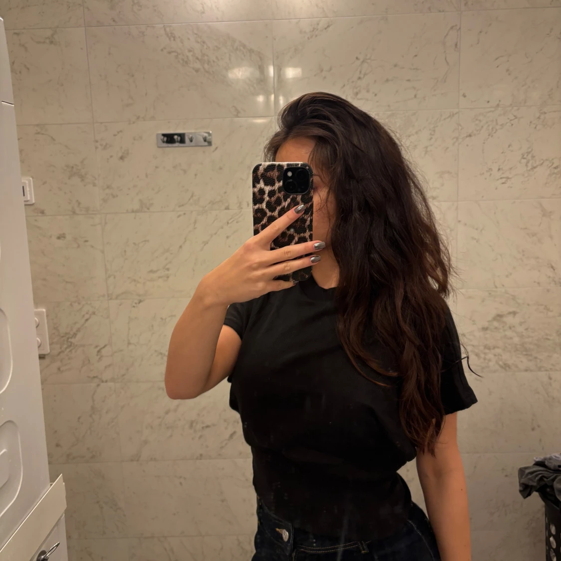 Svart ribbad t-shirt från Missguided