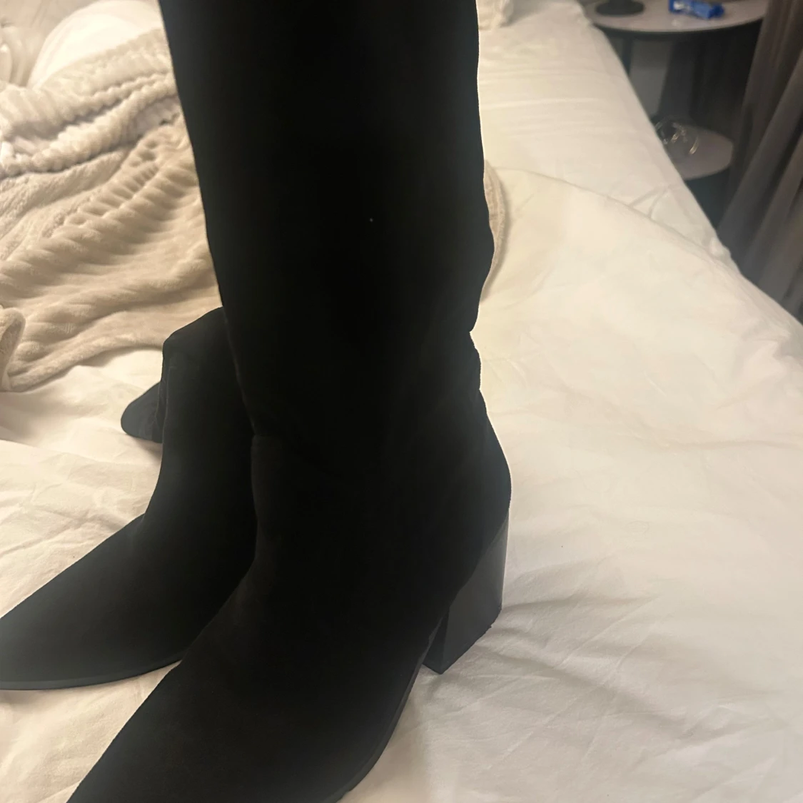 Svarta mocka cowboy boots med klack - 2