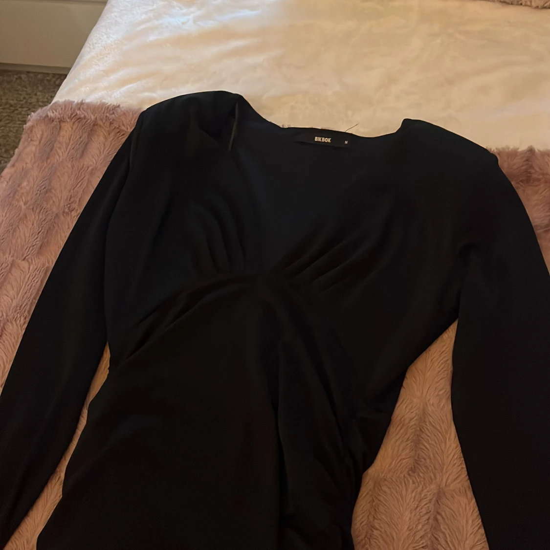 Svart långärmad klänning Bik Bok - 1
