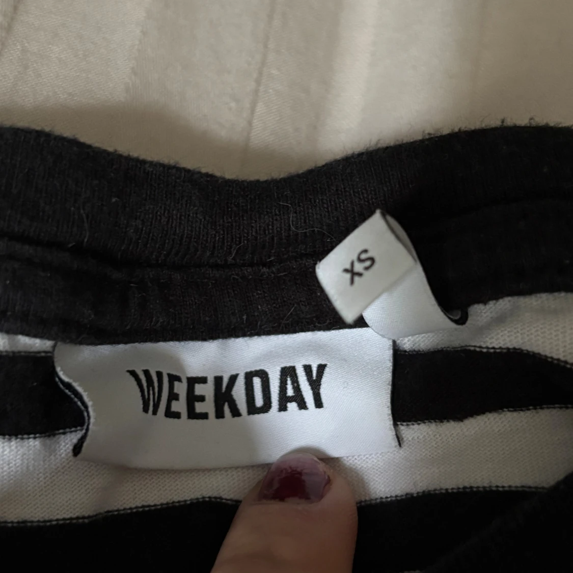 Randig långärmad tröja Weekday XS - 3