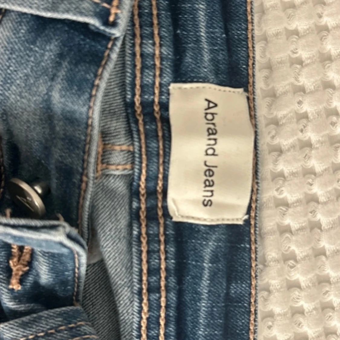 Blå bootcut jeans från Abrand - 4