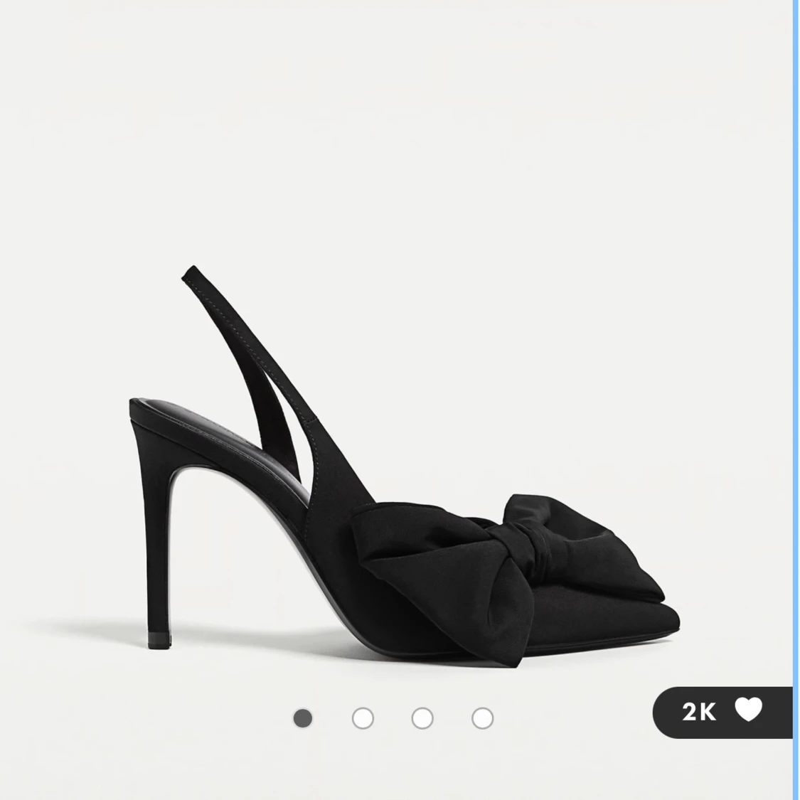 Svarta pumps med rosett från Stradivarius - 1