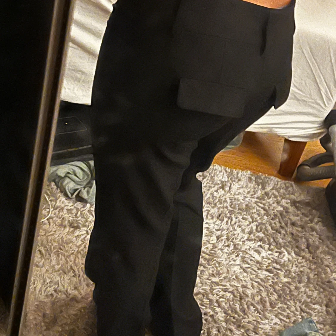 Svarta bootcut kostymbyxor - 2