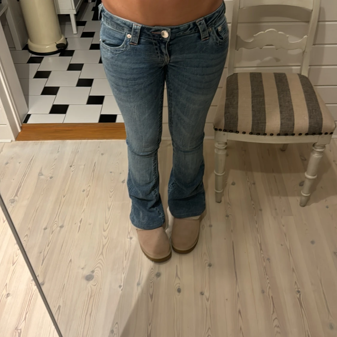 Blå bootcut jeans från true religion