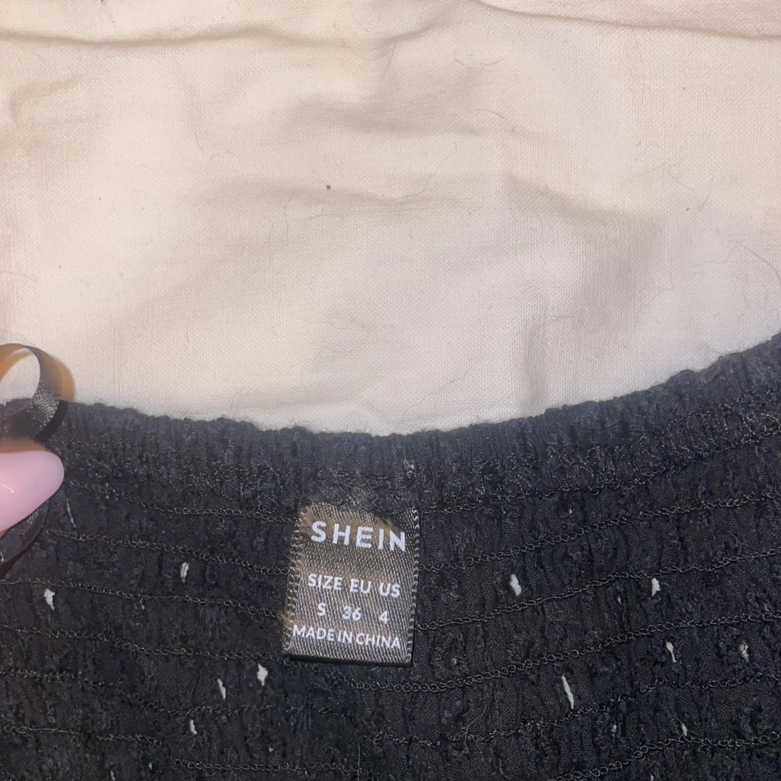 Svart spetsig tubtopp från SHEIN - 1