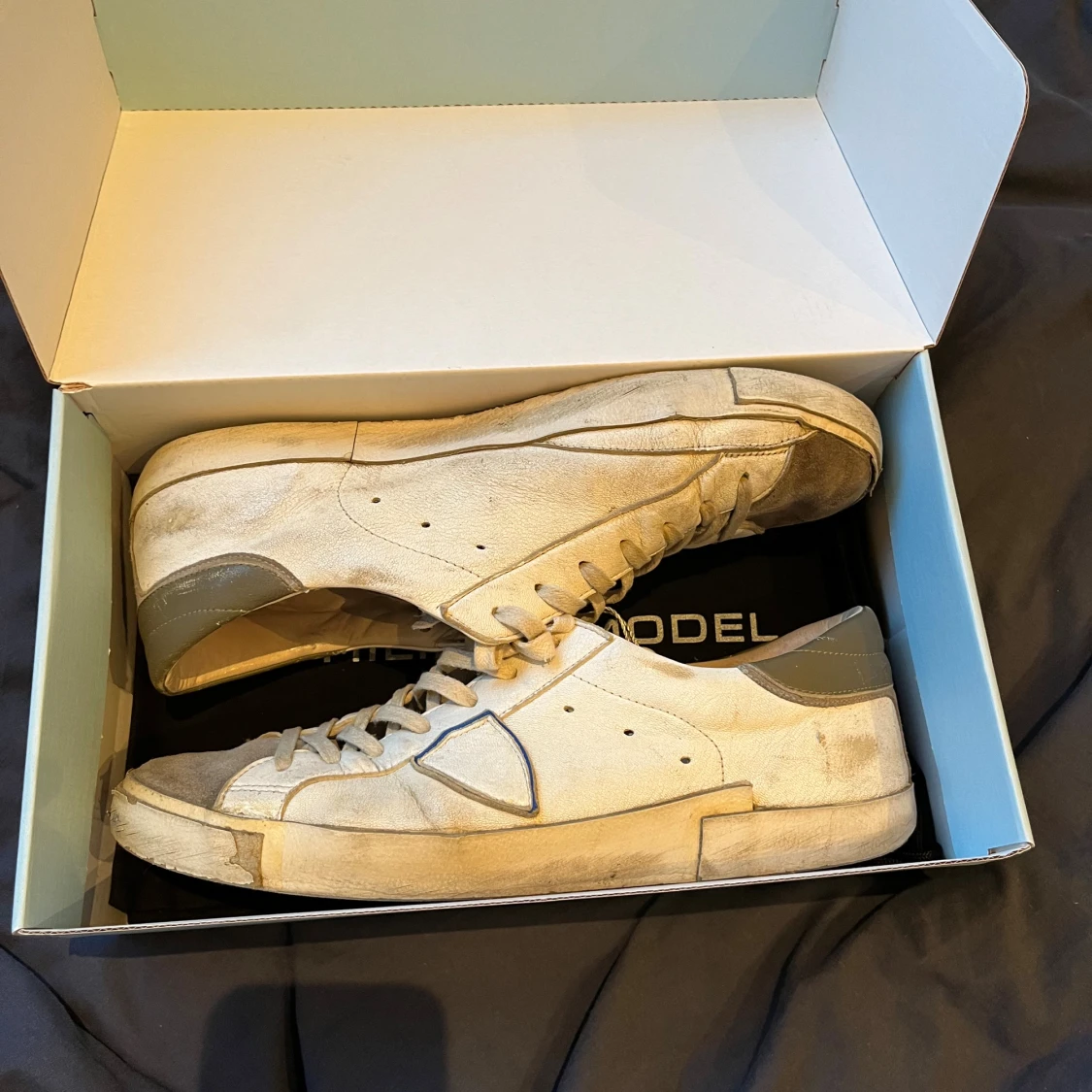 Philippe Model vita sneakers herr 44 - 4