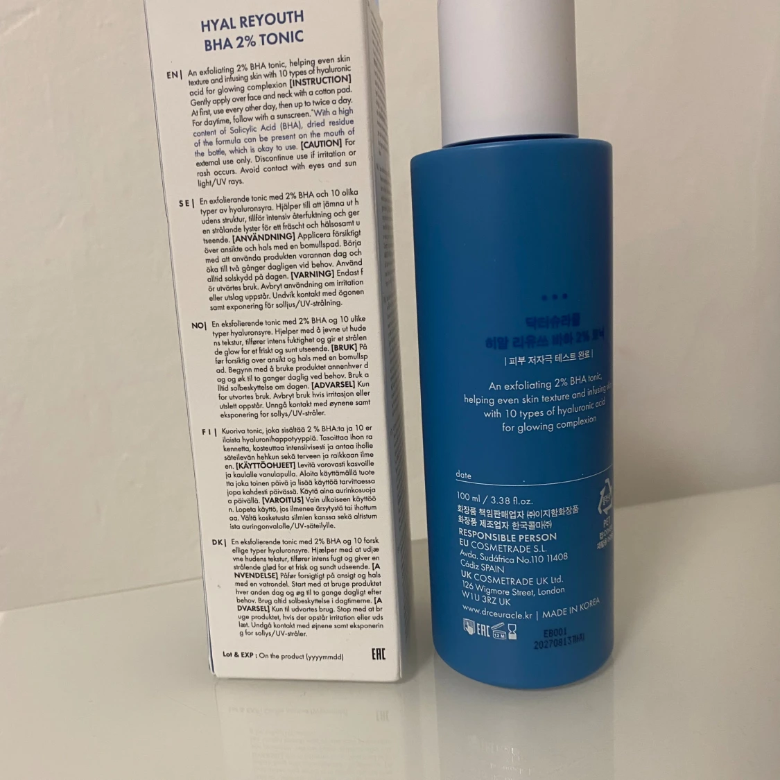 Dr.Ceuracle Hyal Reyouth BHA 2% Tonic - 1