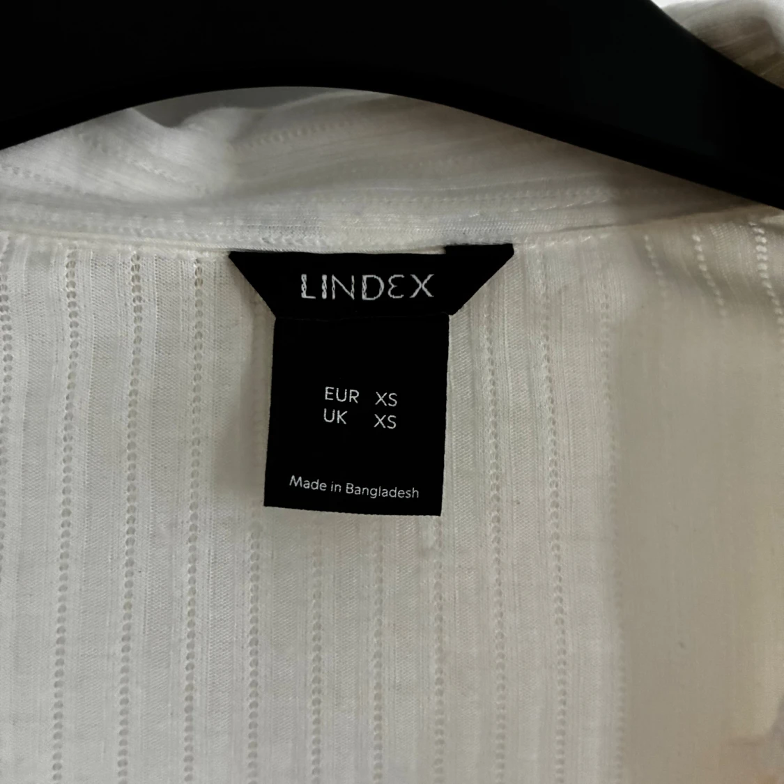 Vit ribbad kofta från Lindex XS - 1