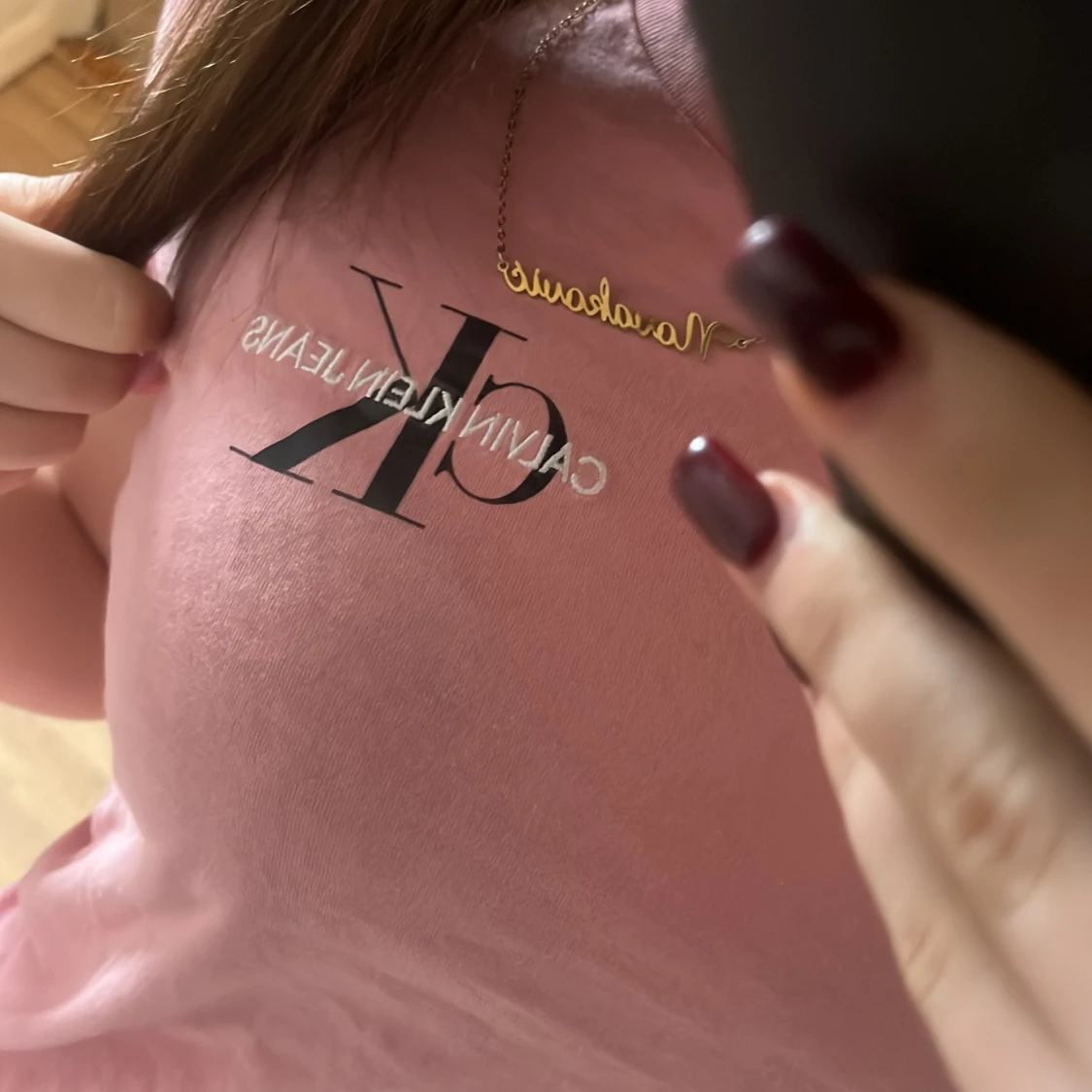 Rosa Calvin Klein t-shirt i bomull - 3