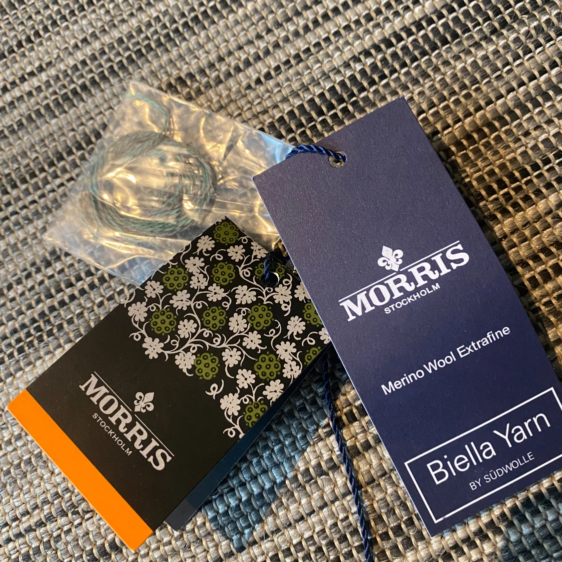 Grön kabelstickad tröja Morris M med tags - 4