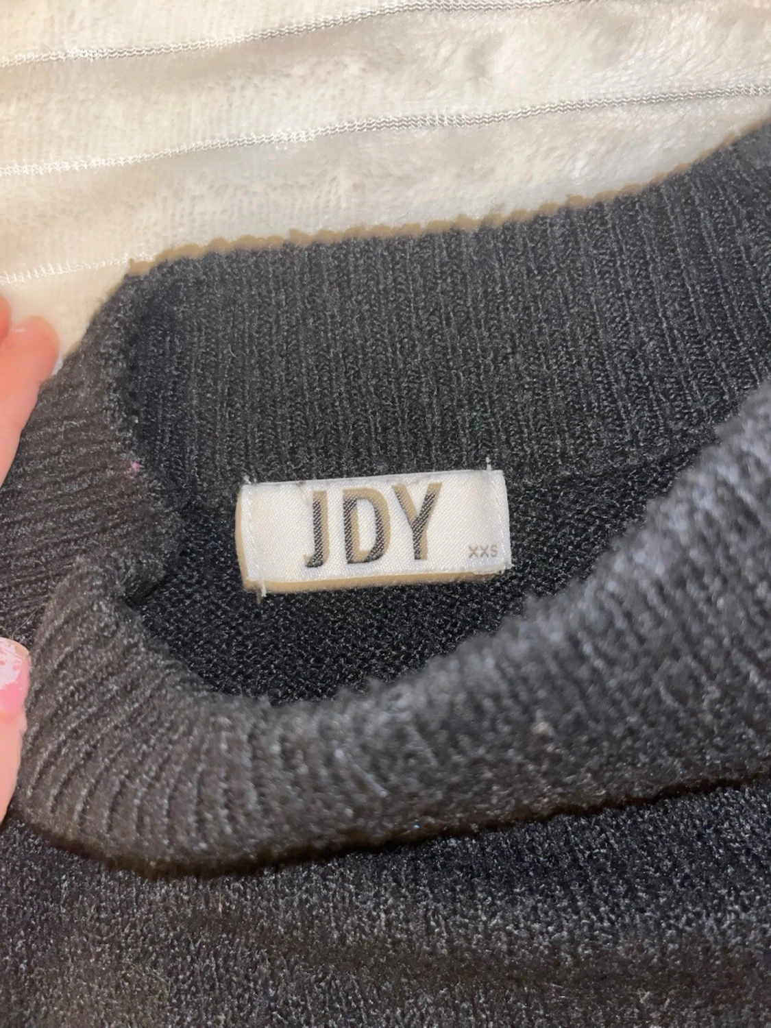 Svart stickad polotopp - 4