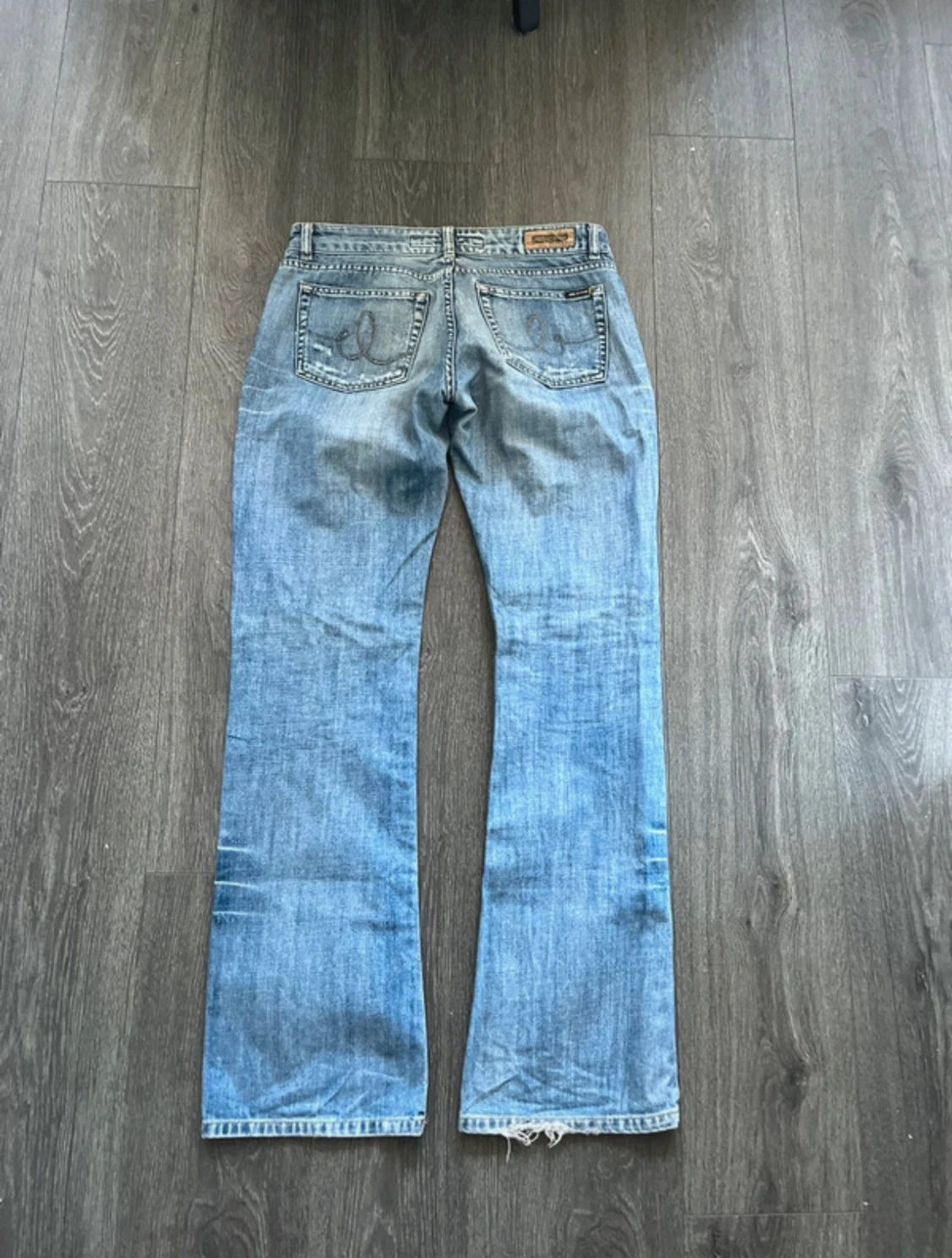 Blå bootcut jeans  - 1