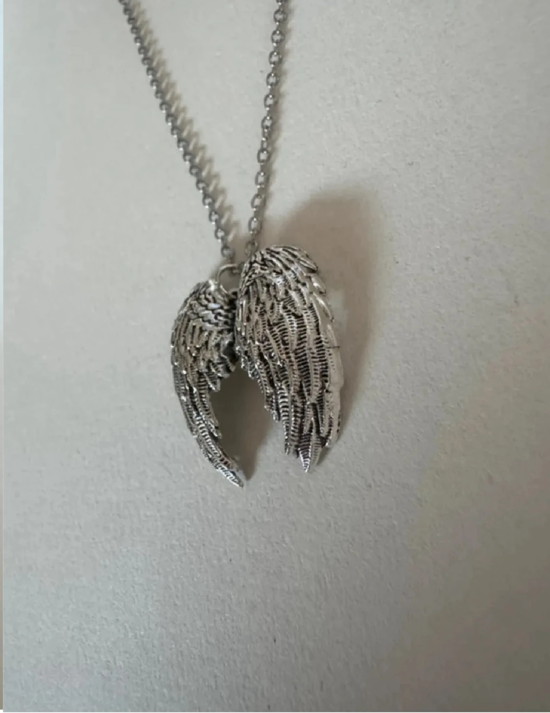 Silverhalsband änglavingar  - 2