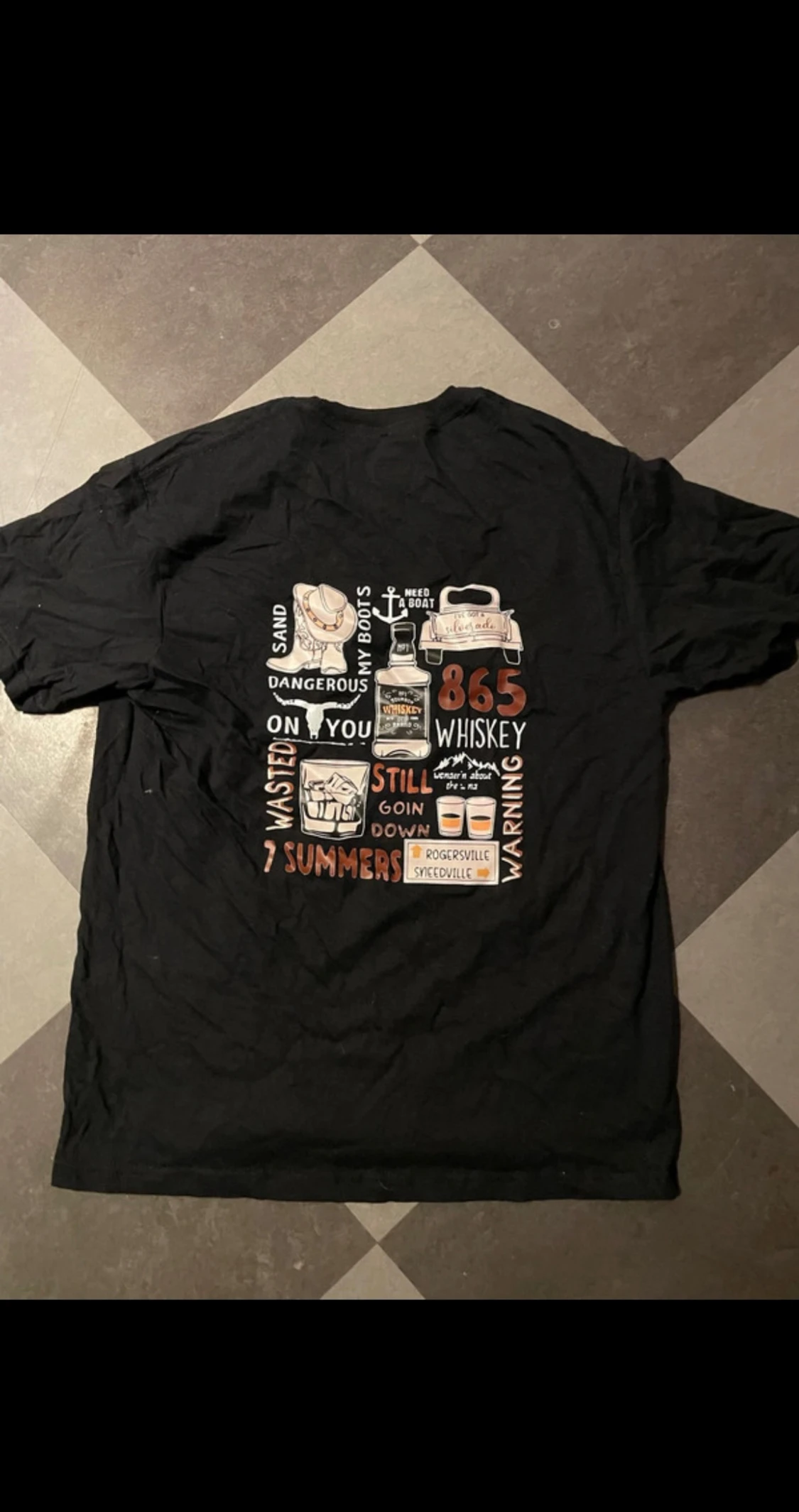 Svart Wallen t-shirt med tryck - 1