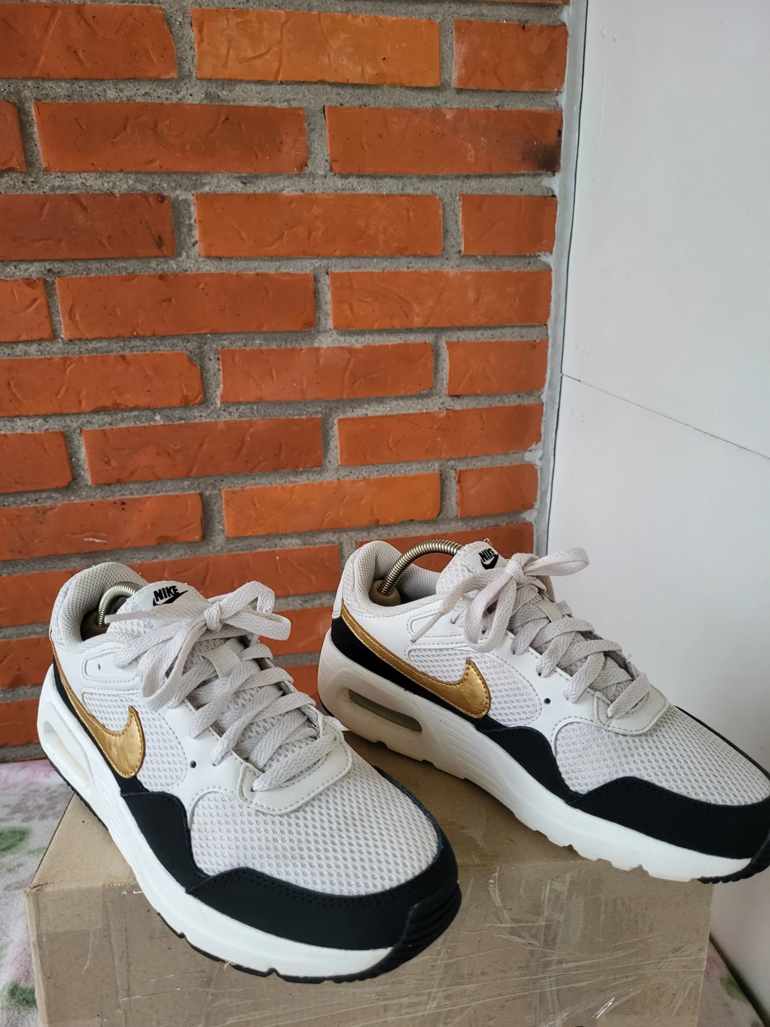 Nike Air Max sneakers vit/guld - 1