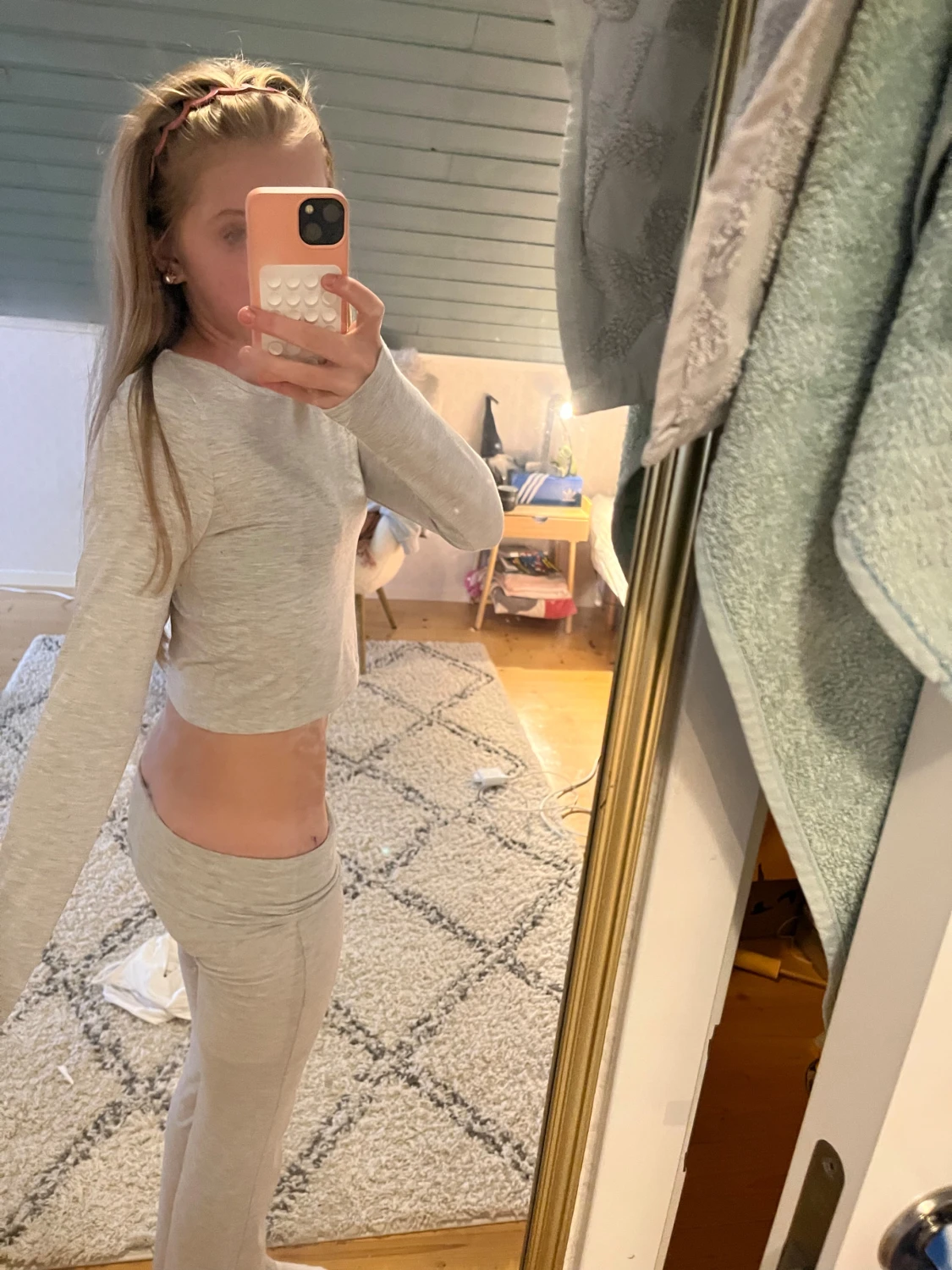 Grå långärmad topp från H&M - 4