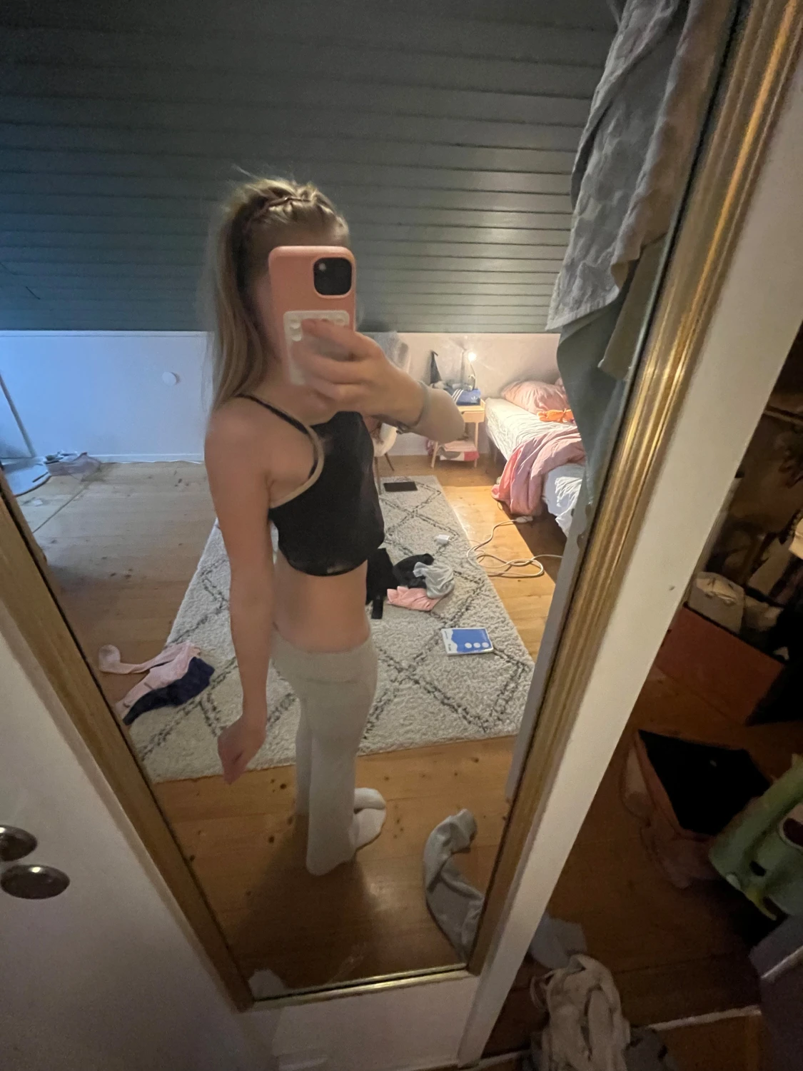 Svart linne/topp- strl 146-152 - 4