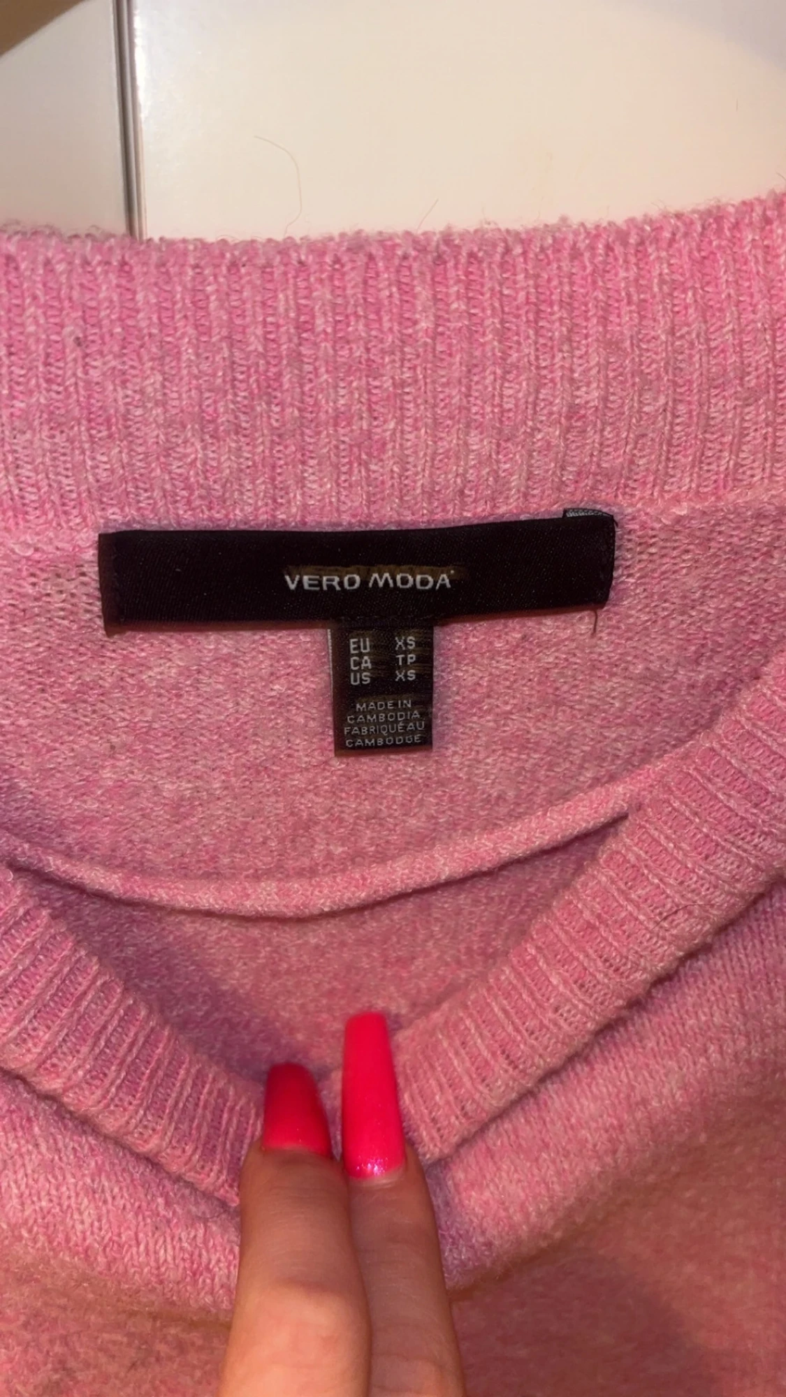 Rosa stickad tröja från Vero Moda - 1