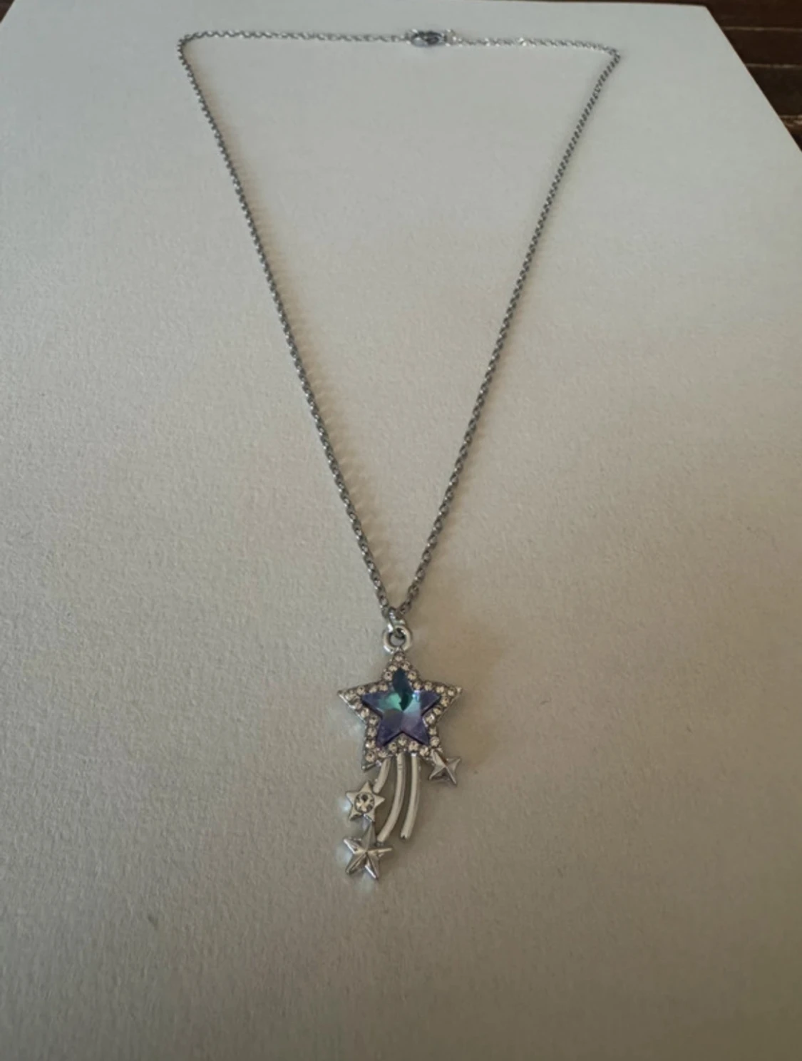 silverhalsband stjärnfall lila/blå - 3